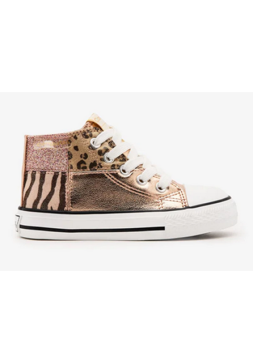 CONGUITOS BOTA SNEAKERS PATCHWORK DORADO 